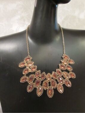 Style & Co - Gold Tone Navette Bib Statement Necklace NWT